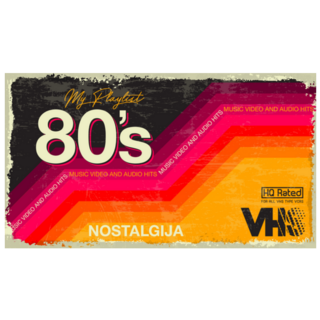 My 80s Playlist Vhs Glitch Effect Sticker