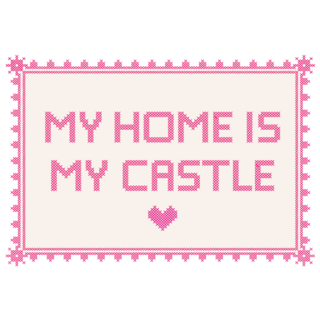 My Castle Cross Stitch Sticker