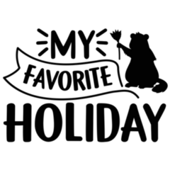 My Favorite Holiday - Groundhog Day Lettering Sticker