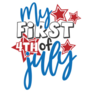 My First 4th Of July Sticker
