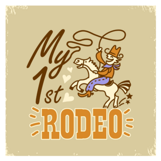 My First Rodeo Cowboy Lasso Sticker