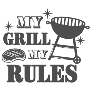 My Grill My Rules Barbecue Slogan Sticker