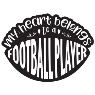  My Heart Belongs To A Football Player Sticker