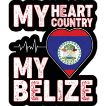 My Heart Country My Belize Sticker