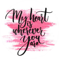 My Heart Is Wherever You Are Romantic Valentines Sticker