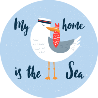 My Home Is The Seagull Sticker