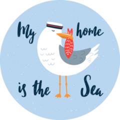 My Home Is The Seagull Sticker