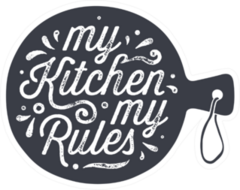 My Kitchen My Rules Cast Iron Skillet Sticker