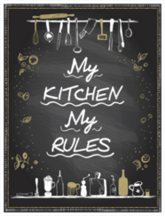 My Kitchen My Rules Chalkboard Sticker
