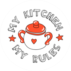 My Kitchen My Rules Cute Illustration Sticker