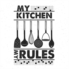 My Kitchen My Rules Illustrated Sticker