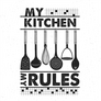 My Kitchen My Rules Illustrated Sticker