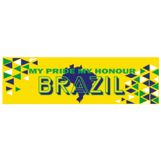 My Pride My Honor Brazil National Flag Sticker