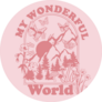 My Wonderful World Hippie Lettering Sticker