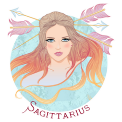 Mystic Illustration Of Sagittarius Sticker