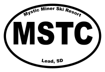 Mystic Miner Ski Resort Oval Sticker
