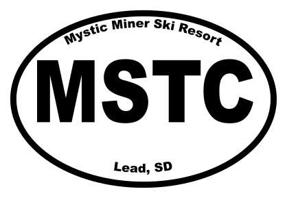 Mystic Miner Ski Resort Oval Sticker