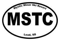Mystic Miner Ski Resort Oval Sticker