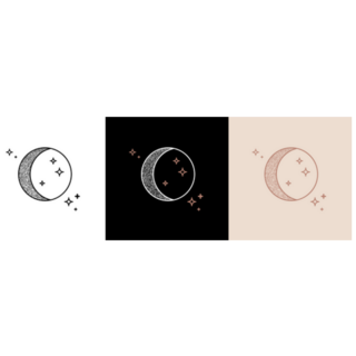 Mystic Moon Linear Logo Sticker