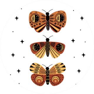Mystic Moths And Butterflies Sticker