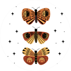 Mystic Moths And Butterflies Sticker