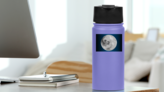 Mystical Full Moon Sticker on a Water Bottle (New) example