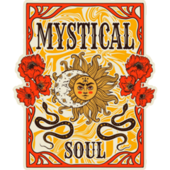 Mystical Soul Floral Sun Sticker 