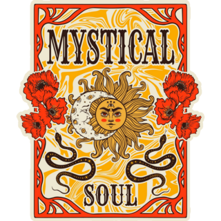 Mystical Soul Floral Sun Sticker 
