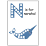 N Is For Narwhal Sticker