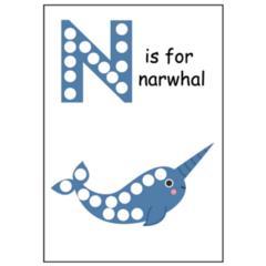 N Is For Narwhal Sticker