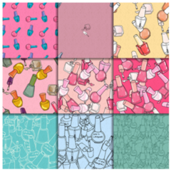 Nail Art Fashion Patterns Sticker