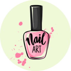 Nail Art Nail Polish Bottle Sketch Sticker