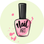 Nail Art Nail Polish Bottle Sketch Sticker