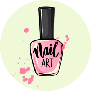 Nail Art Nail Polish Bottle Sketch Sticker