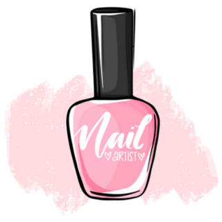 Nail Artist Polish Bottle Sketch Sticker