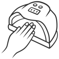 Nail Dryer Linear Icon Sticker
