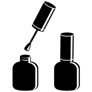 Nail Polish Bottle Silhouettes Sticker 