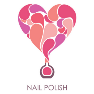 Nail Polish Heart Symbol Sticker