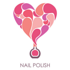 Nail Polish Heart Symbol Sticker
