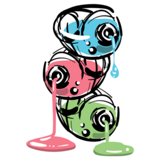 Nail Polish Jars Illustration Sticker