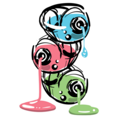 Nail Polish Jars Illustration Sticker