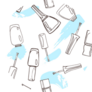 Nail Polish Line Drawing Pattern Sticker