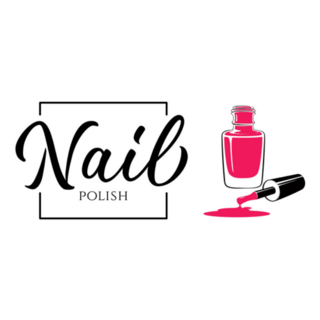 Nail Polish Logo Hot Pink Sticker