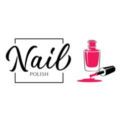Nail Polish Logo Hot Pink Sticker