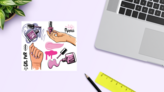 Nail Polish Sticker Sheet on a Desk (New) example