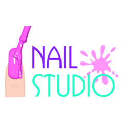 Nail Studio Lettering Design In Bright Colors Sticker 