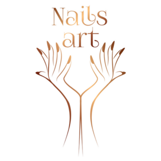 Nails Art Golden Salon Logo Sticker