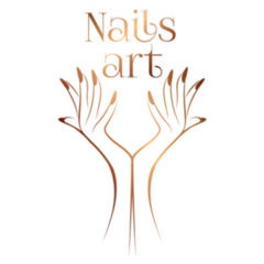 Nails Art Golden Salon Logo Sticker