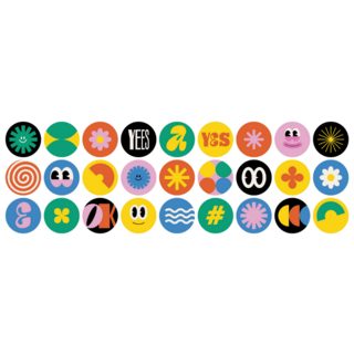 Naive Abstract Sticker Sheet