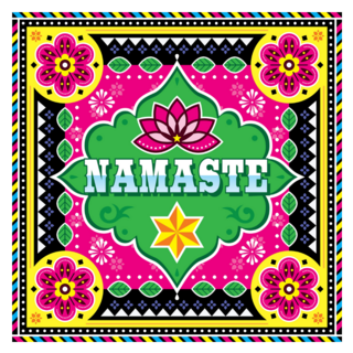 Namaste Bright Yoga Lotus Flower Sticker